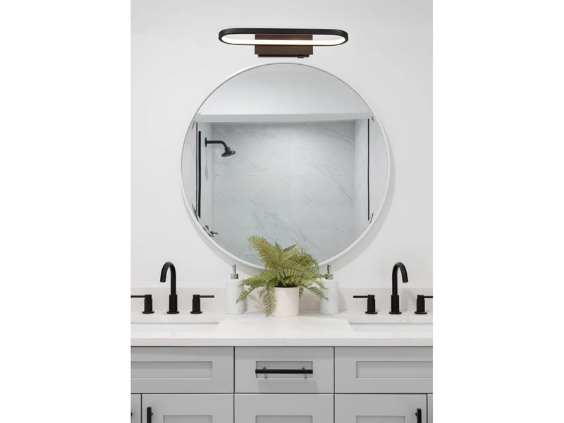 Trio Leuchten LED Badezimmer Wandleuchte 2er Set In Schwarz, Breite 40cm - Spiegelleuchte 8 Trio Leuchten LED Badezimmer Wandleuchte 2er Set In Schwarz, Breite 40cm - Spiegelleuchte – Bild 8