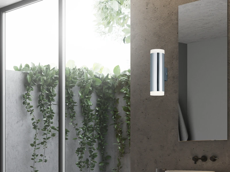 Trio Leuchten LED Badezimmer Wandleuchte 2er Set Up Down In Chrom 16,6cm - Spiegelleuchte 8 Trio Leuchten LED Badezimmer Wandleuchte 2er Set Up Down In Chrom 16,6cm - Spiegelleuchte – Bild 8