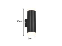 Trio Leuchten LED Badezimmer Wandleuchte 2er Set Up Down In Schwarz 16,6cm - Spiegelleuchte -Licht Verkoop led badezimmer wandleuchte 2er set up down in schw 3