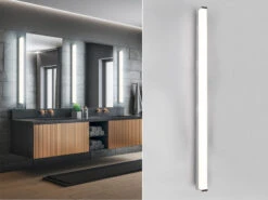 Trio Leuchten LED Badezimmer Wandleuchte FABIO In Chrom 120cm - Spiegelleuchte