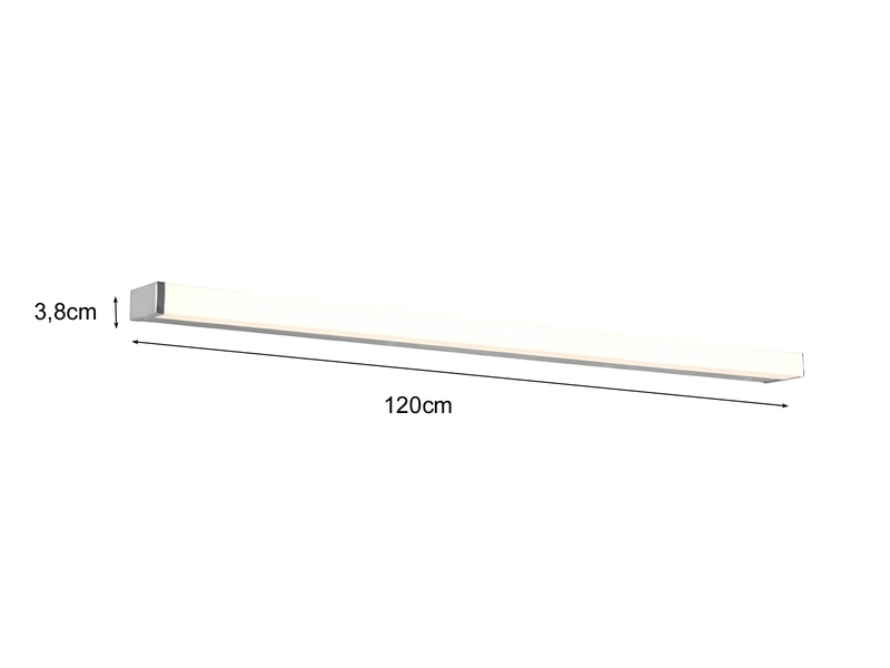 Trio Leuchten LED Badezimmer Wandleuchte FABIO In Chrom 120cm - Spiegelleuchte 4 Trio Leuchten LED Badezimmer Wandleuchte FABIO In Chrom 120cm - Spiegelleuchte – Bild 4