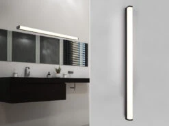 Trio Leuchten LED Badezimmer Wandleuchte FABIO In Schwarz 120cm - Spiegelleuchte