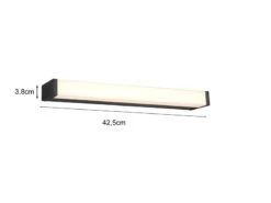 Trio Leuchten LED Badezimmer Wandleuchte FABIO In Schwarz 42,5cm - Spiegelleuchte -Licht Verkoop led badezimmer wandleuchte fabio in schwarz 425cm 1 3