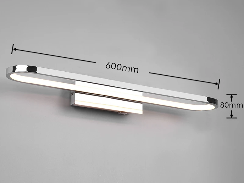 Trio Leuchten LED Badezimmer Wandleuchte GIANNI In Chrom, Breite 60cm - Spiegelleuchte 4 Trio Leuchten LED Badezimmer Wandleuchte GIANNI In Chrom, Breite 60cm - Spiegelleuchte – Bild 4