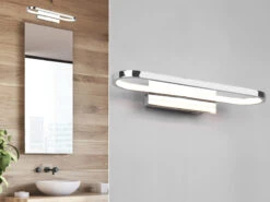 Trio Leuchten LED Badezimmer Wandleuchte GIANNI In Chrom, Breite 40cm - Spiegelleuchte