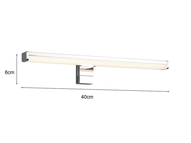 Trio Leuchten LED Badezimmer Wandleuchte LINO In Chrom, Breite 40cm - Spiegelleuchte 4 Trio Leuchten LED Badezimmer Wandleuchte LINO In Chrom, Breite 40cm - Spiegelleuchte – Bild 4