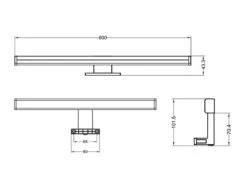 Trio Leuchten LED Badezimmer Wandleuchte LINO In Schwarz, Breite 60cm - Spiegelleuchte -Licht Verkoop led badezimmer wandleuchte lino in schwarz breite 1 16