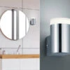 Trio Leuchten LED Badezimmer Wandleuchte RAY In Chrom 8,3cm - Spiegelleuchte