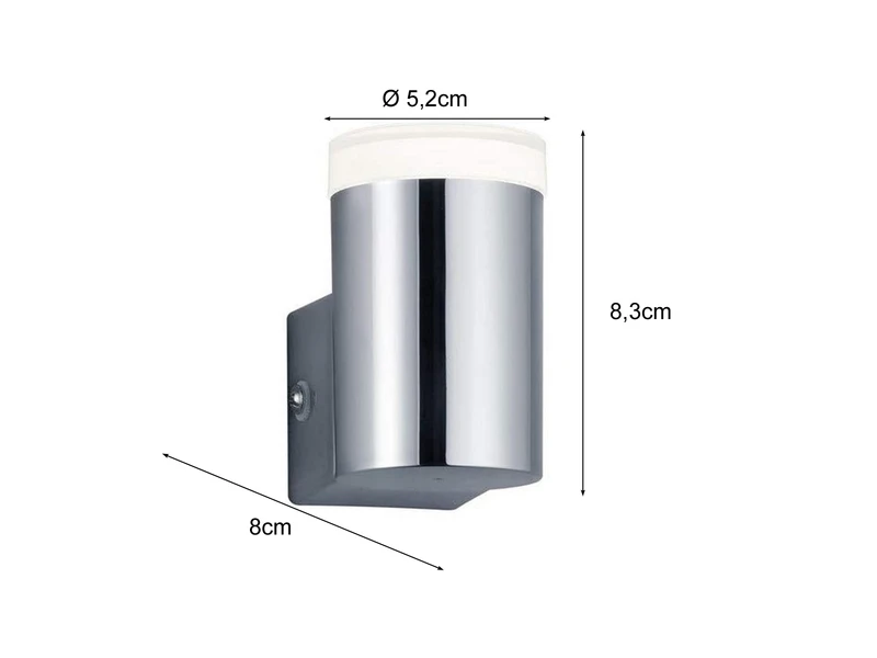 Trio Leuchten LED Badezimmer Wandleuchte RAY In Chrom 8,3cm - Spiegelleuchte 4 Trio Leuchten LED Badezimmer Wandleuchte RAY In Chrom 8,3cm - Spiegelleuchte – Bild 4