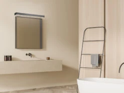 Trio Leuchten LED Badezimmer Wandleuchte ROCCO Schwarz 60cm - Up-Down Spiegelleuchte -Licht Verkoop led badezimmer wandleuchte rocco schwarz 60cm up d 4