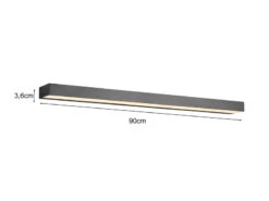 Trio Leuchten LED Badezimmer Wandleuchte ROCCO Schwarz 90cm - Up-Down Spiegelleuchte 12 Trio Leuchten LED Badezimmer Wandleuchte ROCCO Schwarz 90cm - Up-Down Spiegelleuchte -Licht Verkoop led badezimmer wandleuchte rocco schwarz 90cm up d 3