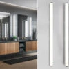 Trio Leuchten LED Badezimmer Wandleuchten 2er Set In Chrom 120cm - Spiegelleuchte