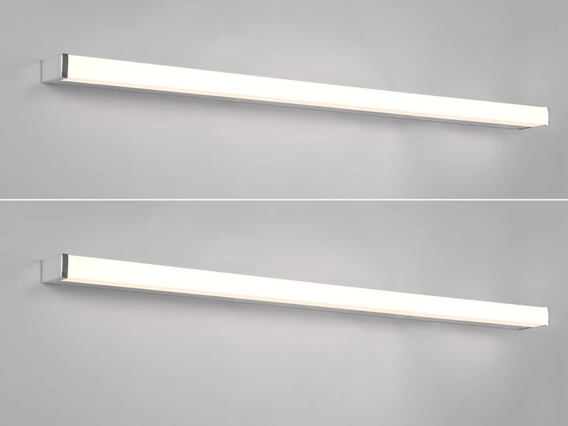 Trio Leuchten LED Badezimmer Wandleuchten 2er Set In Chrom 120cm - Spiegelleuchte 3 Trio Leuchten LED Badezimmer Wandleuchten 2er Set In Chrom 120cm - Spiegelleuchte – Bild 3
