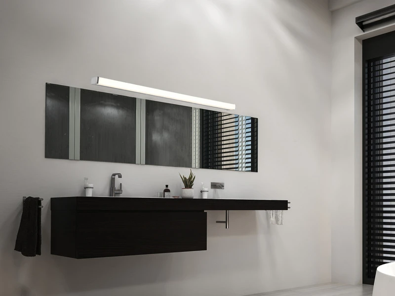 Trio Leuchten LED Badezimmer Wandleuchten 2er Set In Chrom 120cm - Spiegelleuchte 6 Trio Leuchten LED Badezimmer Wandleuchten 2er Set In Chrom 120cm - Spiegelleuchte – Bild 6