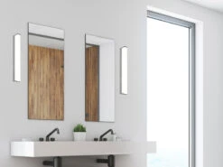 Trio Leuchten LED Badezimmer Wandleuchten 2er Set In Chrom 42,5cm - Spiegelleuchte -Licht Verkoop led badezimmer wandleuchten 2er set in chrom 425cm 4