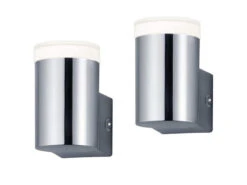 Trio Leuchten LED Badezimmer Wandleuchten 2er Set In Chrom 8,3cm - Spiegelleuchte -Licht Verkoop led badezimmer wandleuchten 2er set in chrom 83cm 1 8