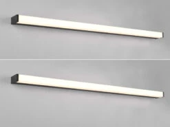 Trio Leuchten LED Badezimmer Wandleuchten 2er Set In Schwarz 120cm - Spiegelleuchte 11 Trio Leuchten LED Badezimmer Wandleuchten 2er Set In Schwarz 120cm - Spiegelleuchte -Licht Verkoop led badezimmer wandleuchten 2er set in schwarz 120 2