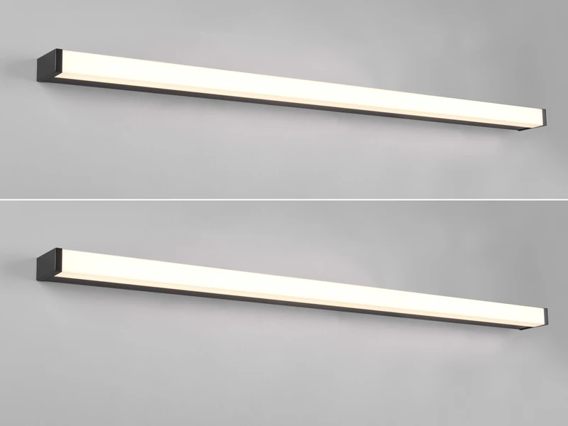 Trio Leuchten LED Badezimmer Wandleuchten 2er Set In Schwarz 120cm - Spiegelleuchte 3 Trio Leuchten LED Badezimmer Wandleuchten 2er Set In Schwarz 120cm - Spiegelleuchte – Bild 3