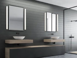 Trio Leuchten LED Badezimmer Wandleuchten 2er Set In Schwarz 80cm - Spiegelleuchte -Licht Verkoop led badezimmer wandleuchten 2er set in schwarz 80c 4