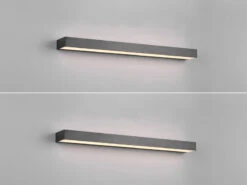 Trio Leuchten LED Badezimmer Wandleuchten 2er Set Schwarz 60cm - Up-Down Spiegelleuchte -Licht Verkoop led badezimmer wandleuchten 2er set schwarz 60cm u 2