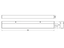 Trio Leuchten LED Badezimmer Wandleuchten 2er Set Schwarz 60cm - Up-Down Spiegelleuchte -Licht Verkoop led badezimmer wandleuchten 2er set schwarz 60cm u 8