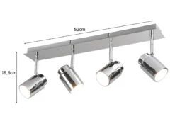 Trio Leuchten LED Badezimmerlampe Deckenstrahler 4 Flammig Schwenkbar In Chrom -Licht Verkoop led badezimmerlampe deckenstrahler 4 flammig schwe 11
