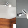 Trio Leuchten LED Badezimmerlampe Dimmbar Chrom - Spiegelklemmleuchte Mit Schwenkbarem Spot