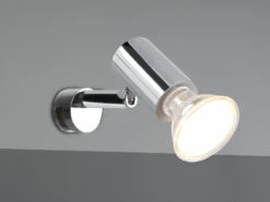 Trio Leuchten LED Badezimmerlampe Dimmbar Chrom - Spiegelklemmleuchte Mit Schwenkbarem Spot -Licht Verkoop led badezimmerlampe dimmbar chrom spiegelklemmleuc 2