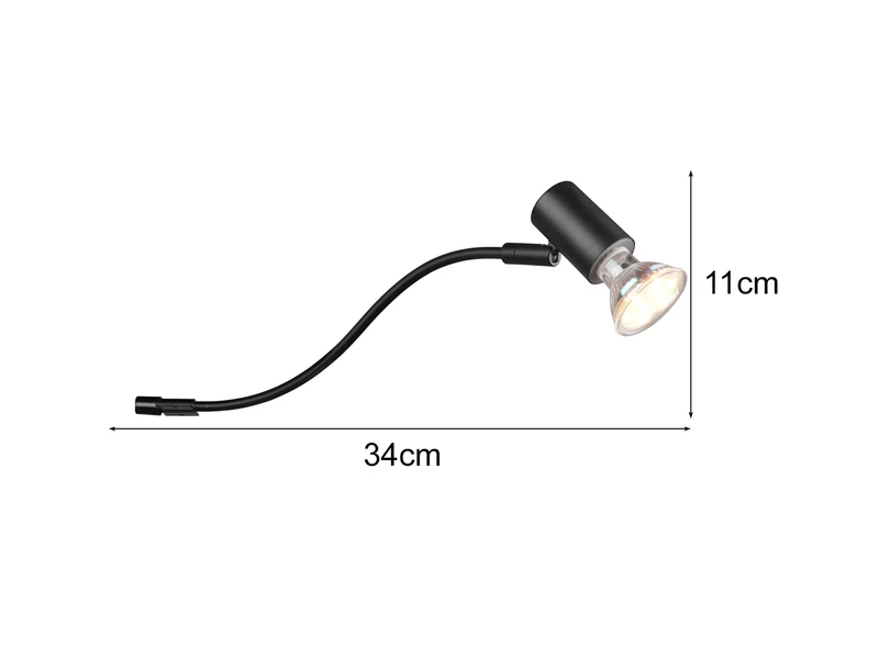 Trio Leuchten LED Badezimmerlampe In Schwarz Für Spiegelschrank Mit Schwenkbarem Spot 4 Trio Leuchten LED Badezimmerlampe In Schwarz Für Spiegelschrank Mit Schwenkbarem Spot – Bild 4