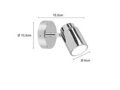 Trio Leuchten LED Badezimmerlampe Wandstrahler 1 Flammig Schwenkbar In Chrom -Licht Verkoop led badezimmerlampe wandstrahler 1 flammig schwenk 3