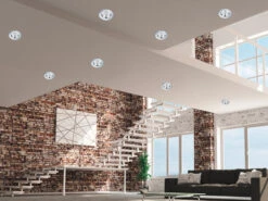 Trio Leuchten LED Deckeneinbaustrahler Rund Dimmbar 2er Set In Chrom, IP65 -Licht Verkoop led deckeneinbaustrahler rund dimmbar 2er set in c 5