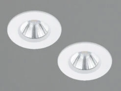 Trio Leuchten LED Deckeneinbaustrahler Rund Dimmbar 2er Set In Weiß, IP65 -Licht Verkoop led deckeneinbaustrahler rund dimmbar 2er set in w 2