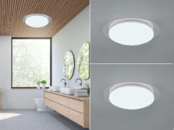 Trio Leuchten LED Deckenleuchte 2er Set Fernbedienung Dimmbar Sternenhimmel Farbwechsel Ø35cm