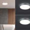 Trio Leuchten LED Deckenleuchte 2er Set In Grau Titanfarben Ø 33cm, IP44 - Badlampen