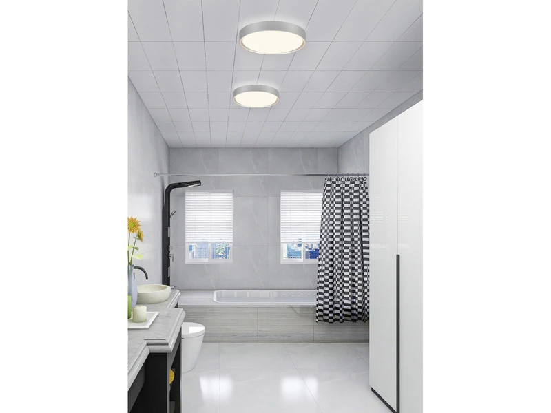 Trio Leuchten LED Deckenleuchte 2er Set In Grau Titanfarben Ø 33cm, IP44 - Badlampen 7 Trio Leuchten LED Deckenleuchte 2er Set In Grau Titanfarben Ø 33cm, IP44 - Badlampen – Bild 7