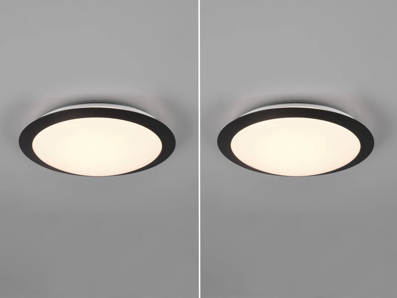 Trio Leuchten LED Deckenleuchte 2er Set In Schwarz Ø 29cm, IP44 - Badlampen 3 Trio Leuchten LED Deckenleuchte 2er Set In Schwarz Ø 29cm, IP44 - Badlampen – Bild 3