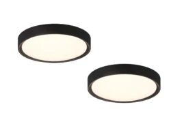 Licht Verkoop -Licht Verkoop led deckenleuchte 2er set in schwarz matt 33cm ip4 1