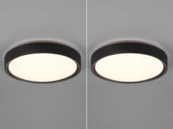 Trio Leuchten LED Deckenleuchte 2er Set In Schwarz Matt Ø 33cm, IP44 - Badlampen -Licht Verkoop led deckenleuchte 2er set in schwarz matt 33cm ip4 2