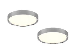 Licht Verkoop -Licht Verkoop led deckenleuchte 2er set in silber chrom 33cm ip4 1