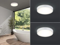 Trio Leuchten LED Deckenleuchte 2er Set In Weiß Ø 33cm, IP44 - Badlampen