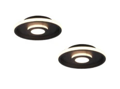 Licht Verkoop -Licht Verkoop led deckenleuchte 2er set schwarz matt 30cm mit sw 1
