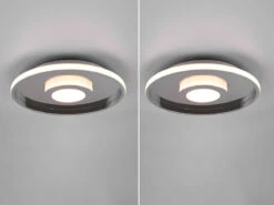 Trio Leuchten LED Deckenleuchte 2er Set Silber Chrom Ø 30cm Mit Switch Dimmer, IP44 12 Trio Leuchten LED Deckenleuchte 2er Set Silber Chrom Ø 30cm Mit Switch Dimmer, IP44 -Licht Verkoop led deckenleuchte 2er set silber chrom 30cm mit sw 2