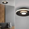 Trio Leuchten LED Deckenleuchte ASCARI, Rund, Schwarz Matt, Ø 30cm, Dimmbar, IP44