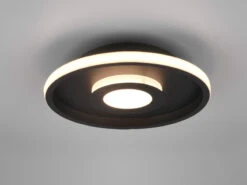 Trio Leuchten LED Deckenleuchte ASCARI, Rund, Schwarz Matt, Ø 30cm, Dimmbar, IP44 -Licht Verkoop led deckenleuchte ascari rund schwarz matt 30cm di 2
