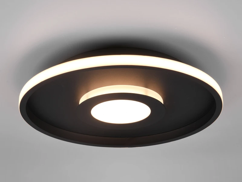 Trio Leuchten LED Deckenleuchte ASCARI, Rund, Schwarz Matt, Ø 40cm, Dimmbar, IP44 3 Trio Leuchten LED Deckenleuchte ASCARI, Rund, Schwarz Matt, Ø 40cm, Dimmbar, IP44 – Bild 3