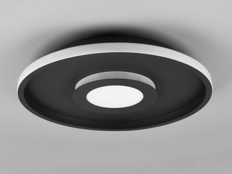 Trio Leuchten LED Deckenleuchte ASCARI, Rund, Schwarz Matt, Ø 40cm, Dimmbar, IP44 6 Trio Leuchten LED Deckenleuchte ASCARI, Rund, Schwarz Matt, Ø 40cm, Dimmbar, IP44 – Bild 6