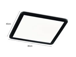 Trio Leuchten LED Deckenleuchte CAMILLA Schwarz Matt Mit Switch Dimmer, Eckig IP44 -Licht Verkoop led deckenleuchte camilla schwarz matt mit switch 1 12