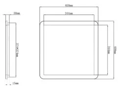 Trio Leuchten LED Deckenleuchte CAMILLA Schwarz Matt Mit Switch Dimmer, Eckig IP44 -Licht Verkoop led deckenleuchte camilla schwarz matt mit switch 1 13