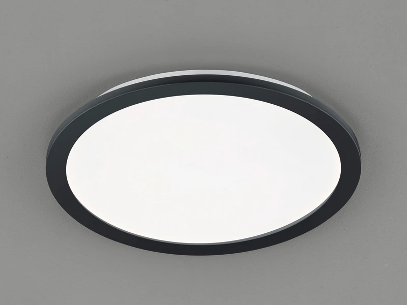 Trio Leuchten LED Deckenleuchte CAMILLA Schwarz Matt Mit Switch Dimmer, Ø 40cm IP44 3 Trio Leuchten LED Deckenleuchte CAMILLA Schwarz Matt Mit Switch Dimmer, Ø 40cm IP44 – Bild 3