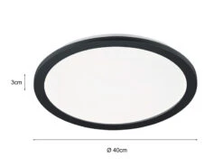 Trio Leuchten LED Deckenleuchte CAMILLA Schwarz Matt Mit Switch Dimmer, Ø 40cm IP44 12 Trio Leuchten LED Deckenleuchte CAMILLA Schwarz Matt Mit Switch Dimmer, Ø 40cm IP44 -Licht Verkoop led deckenleuchte camilla schwarz matt mit switch 1 3